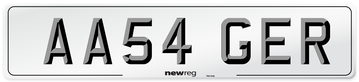 AA54 GER Number Plate from New Reg